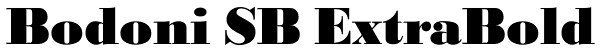 Bodoni SB ExtraBold Font