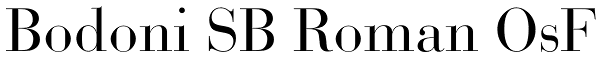 Bodoni SB Roman OsF Font