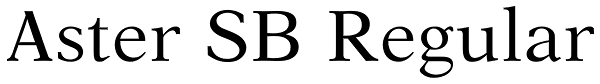 Aster SB Regular Font