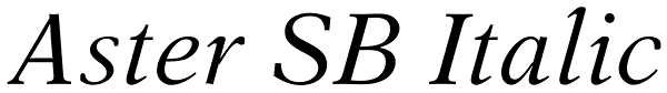 Aster SB Italic Font