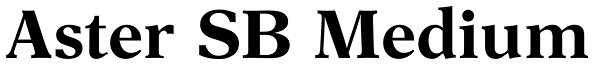 Aster SB Medium Font