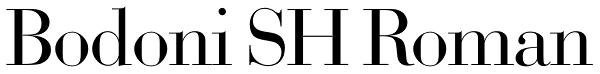 Bodoni SH Roman Font