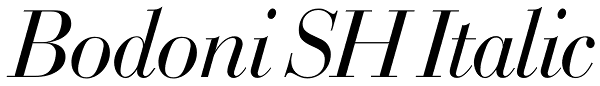 Bodoni SH Italic Font