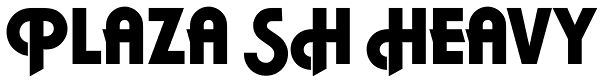 Plaza SH Heavy Font