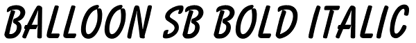 Balloon SB Bold Italic Font