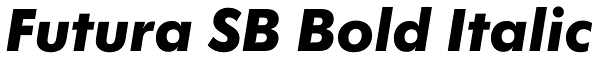 Futura SB Bold Italic Font