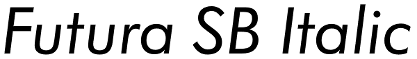 Futura SB Italic Font