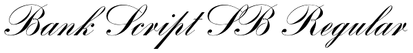 Bank Script SB Regular Font