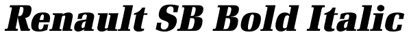 Renault SB Bold Italic Font