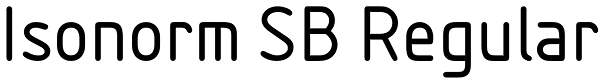 Isonorm SB Regular Font