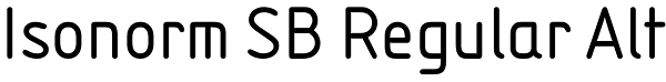 Isonorm SB Regular Alt Font