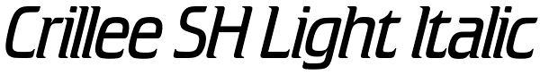 Crillee SH Light Italic Font