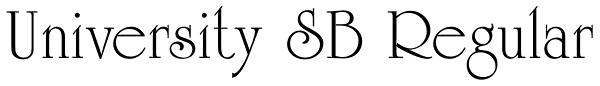 University SB Regular Font