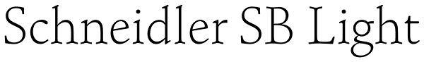 Schneidler SB Light Font