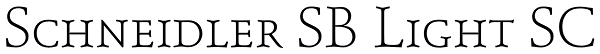 Schneidler SB Light SC Font