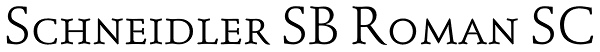 Schneidler SB Roman SC Font