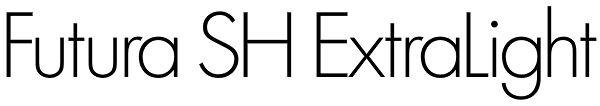 Futura SH ExtraLight Font