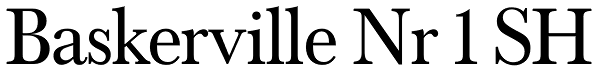 Baskerville Nr 1 SH Font