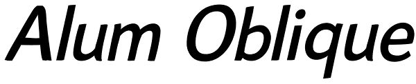 Alum Oblique Font