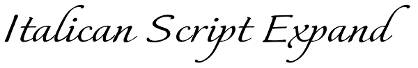 Italican Script Expand Font