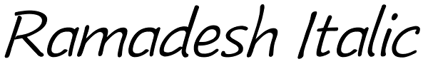 Ramadesh Italic Font