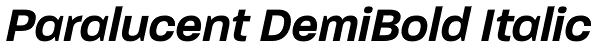 Paralucent DemiBold Italic Font