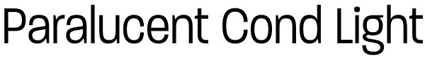 Paralucent Cond Light Font