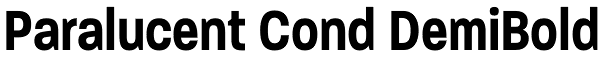 Paralucent Cond DemiBold Font