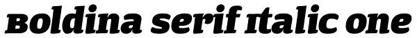 Boldina Serif Italic One Font