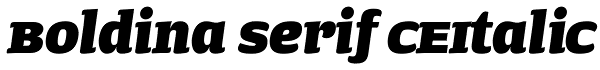 Boldina Serif CEItalic Font