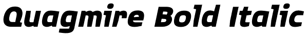 Quagmire Bold Italic Font