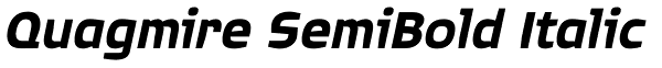 Quagmire SemiBold Italic Font