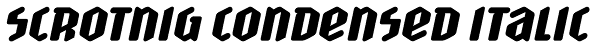 Scrotnig Condensed Italic Font