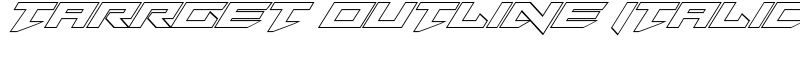 Tarrget Outline Italic Font