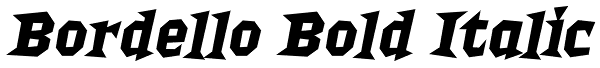 Bordello Bold Italic Font