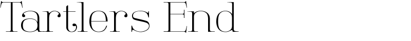 Tartlers End Font