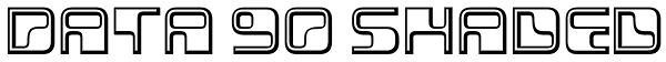 Data 90 Shaded Font