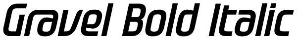 Gravel Bold Italic Font