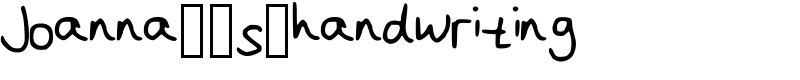 Joanna__s_handwriting Font