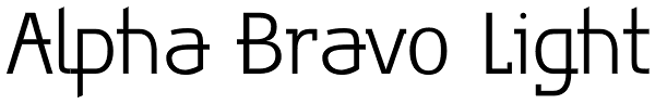 Alpha Bravo Light Font