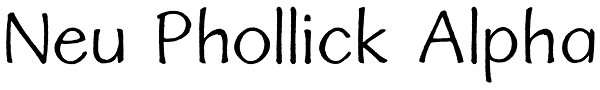 Neu Phollick Alpha Font