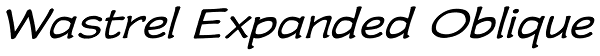 Wastrel Expanded Oblique Font