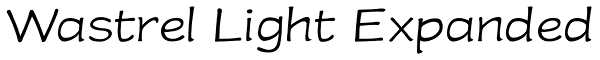 Wastrel Light Expanded Font