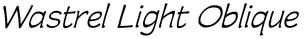 Wastrel Light Oblique Font