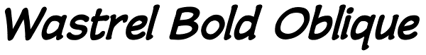 Wastrel Bold Oblique Font