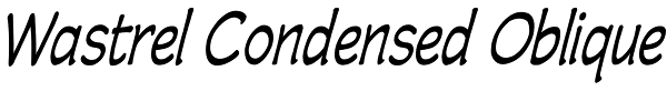 Wastrel Condensed Oblique Font