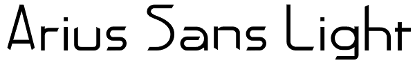 Arius Sans Light Font
