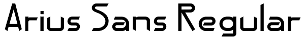 Arius Sans Regular Font