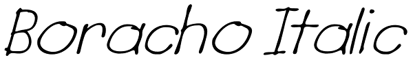 Boracho Italic Font