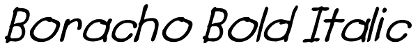 Boracho Bold Italic Font